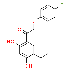 ChemSpider 2D Image | 1-(5-Ethyl-2,4-dihydroxyphenyl)-2-(4-fluorophenoxy)ethanone | C16H15FO4