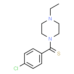 ChemSpider 2D Image | (4-Chlorophenyl)(4-ethyl-1-piperazinyl)methanethione | C13H17ClN2S