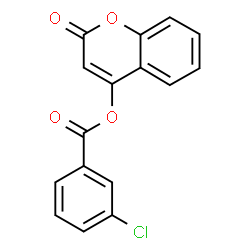 ChemSpider 2D Image | 2-Oxo-2H-chromen-4-yl 3-chlorobenzoate | C16H9ClO4