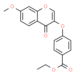 ChemSpider 2D Image | Ethyl 4-[(7-methoxy-4-oxo-4H-chromen-3-yl)oxy]benzoate | C19H16O6