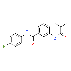 ChemSpider 2D Image | N-(4-Fluorophenyl)-3-(isobutyrylamino)benzamide | C17H17FN2O2