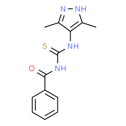 ChemSpider 2D Image | 1-benzoyl-3-(3,5-dimethyl-1H-pyrazol-4-yl)thiourea | C13H14N4OS