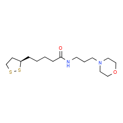 ChemSpider 2D Image | 5-[(3R)-1,2-Dithiolan-3-yl]-N-[3-(4-morpholinyl)propyl]pentanamide | C15H28N2O2S2