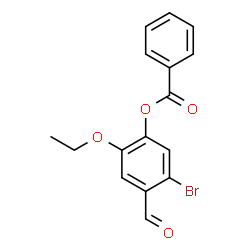 ChemSpider 2D Image | 5-Bromo-2-ethoxy-4-formylphenyl benzoate | C16H13BrO4