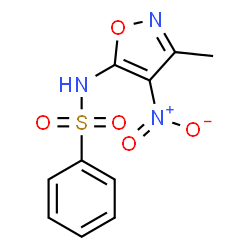 ChemSpider 2D Image | N-(3-Methyl-4-nitro-1,2-oxazol-5-yl)benzenesulfonamide | C10H9N3O5S