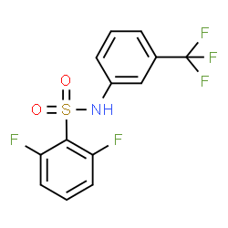 ChemSpider 2D Image | 2,6-Difluoro-N-[3-(trifluoromethyl)phenyl]benzenesulfonamide | C13H8F5NO2S