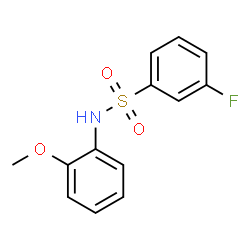 ChemSpider 2D Image | 3-Fluoro-N-(2-methoxyphenyl)benzenesulfonamide | C13H12FNO3S