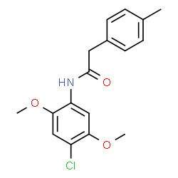 ChemSpider 2D Image | N-(4-Chloro-2,5-dimethoxyphenyl)-2-(4-methylphenyl)acetamide | C17H18ClNO3