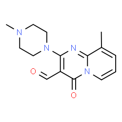 ChemSpider 2D Image | 9-methyl-2-(4-methylpiperazin-1-yl)-4-oxopyrido[1,2-a]pyrimidine-3-carbaldehyde | C15H18N4O2