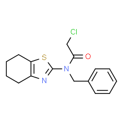 ChemSpider 2D Image | N-Benzyl-2-chloro-N-(4,5,6,7-tetrahydro-1,3-benzothiazol-2-yl)acetamide | C16H17ClN2OS