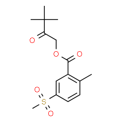 ChemSpider 2D Image | 3,3-Dimethyl-2-oxobutyl 2-methyl-5-(methylsulfonyl)benzoate | C15H20O5S