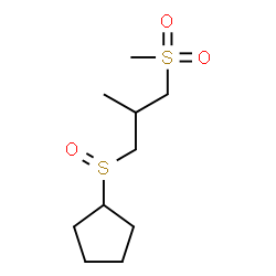 ChemSpider 2D Image | {[2-Methyl-3-(methylsulfonyl)propyl]sulfinyl}cyclopentane | C10H20O3S2