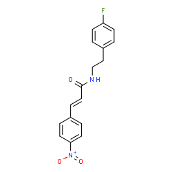 ChemSpider 2D Image | (2E)-N-[2-(4-Fluorophenyl)ethyl]-3-(4-nitrophenyl)acrylamide | C17H15FN2O3