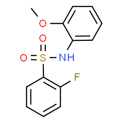 ChemSpider 2D Image | 2-Fluoro-N-(2-methoxyphenyl)benzenesulfonamide | C13H12FNO3S