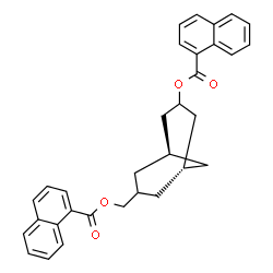 ChemSpider 2D Image | [(1R,5S)-7-(1-Naphthoyloxy)bicyclo[3.3.1]non-3-yl]methyl 1-naphthoate | C32H30O4