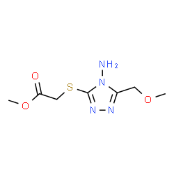 ChemSpider 2D Image | Methyl {[4-amino-5-(methoxymethyl)-4H-1,2,4-triazol-3-yl]sulfanyl}acetate | C7H12N4O3S