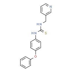 ChemSpider 2D Image | 1-(4-Phenoxyphenyl)-3-(3-pyridinylmethyl)thiourea | C19H17N3OS