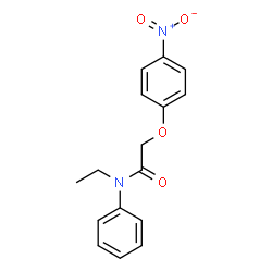 ChemSpider 2D Image | N-Ethyl-2-(4-nitrophenoxy)-N-phenylacetamide | C16H16N2O4