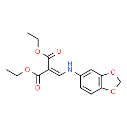 ChemSpider 2D Image | Diethyl [(1,3-benzodioxol-5-ylamino)methylene]malonate | C15H17NO6