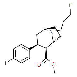 ChemSpider 2D Image | Methyl (1R,2S,3S,5R)-8-(3-fluoropropyl)-3-(4-iodophenyl)-8-azabicyclo[3.2.1]octane-2-carboxylate | C18H23FINO2