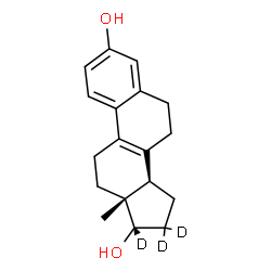 ChemSpider 2D Image | (13alpha,14beta,17alpha)-(16,16,17-~2~H_3_)Estra-1(10),2,4,8-tetraene-3,17-diol | C18H19D3O2