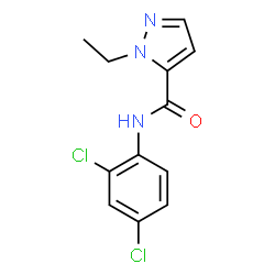 ChemSpider 2D Image | N-(2,4-Dichlorophenyl)-1-ethyl-1H-pyrazole-5-carboxamide | C12H11Cl2N3O