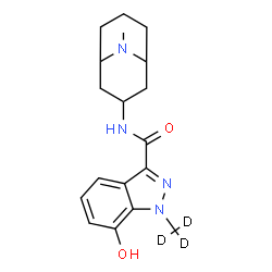 ChemSpider 2D Image | 7-Hydroxy-1-(~2~H_3_)methyl-N-(9-methyl-9-azabicyclo[3.3.1]non-3-yl)-1H-indazole-3-carboxamide | C18H21D3N4O2
