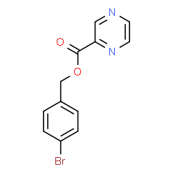 ChemSpider 2D Image | 4-Bromobenzyl 2-pyrazinecarboxylate | C12H9BrN2O2