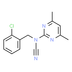 ChemSpider 2D Image | (2-Chlorobenzyl)(4,6-dimethyl-2-pyrimidinyl)cyanamide | C14H13ClN4
