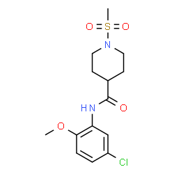 ChemSpider 2D Image | N-(5-Chloro-2-methoxyphenyl)-1-(methylsulfonyl)-4-piperidinecarboxamide | C14H19ClN2O4S
