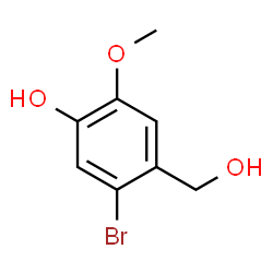 ChemSpider 2D Image | 5-Bromo-4-(hydroxymethyl)-2-methoxyphenol | C8H9BrO3