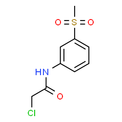 ChemSpider 2D Image | 2-Chloro-N-[3-(methylsulfonyl)phenyl]acetamide | C9H10ClNO3S