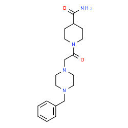 ChemSpider 2D Image | 1-[(4-Benzyl-1-piperazinyl)acetyl]-4-piperidinecarboxamide | C19H28N4O2