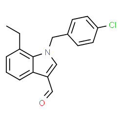 ChemSpider 2D Image | 1-(4-Chlorobenzyl)-7-ethyl-1H-indole-3-carbaldehyde | C18H16ClNO