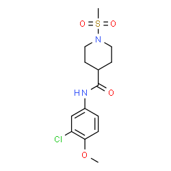 ChemSpider 2D Image | N-(3-Chloro-4-methoxyphenyl)-1-(methylsulfonyl)-4-piperidinecarboxamide | C14H19ClN2O4S