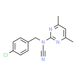 ChemSpider 2D Image | (4-Chlorobenzyl)(4,6-dimethyl-2-pyrimidinyl)cyanamide | C14H13ClN4
