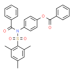 ChemSpider 2D Image | 4-[Benzoyl(mesitylsulfonyl)amino]phenyl benzoate | C29H25NO5S