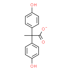 ChemSpider 2D Image | 2,2-Bis(4-hydroxyphenyl)propanoate | C15H13O4
