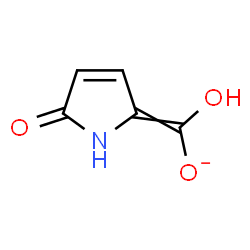 ChemSpider 2D Image | Hydroxy(5-oxo-1,5-dihydro-2H-pyrrol-2-ylidene)methanolate | C5H4NO3
