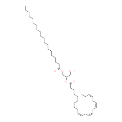 ChemSpider 2D Image | (2S)-1-Hydroxy-3-(icosanoyloxy)-2-propanyl (7Z,10Z,13Z,16Z,19Z)-7,10,13,16,19-docosapentaenoate | C45H78O5