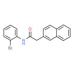 ChemSpider 2D Image | N-(2-Bromophenyl)-2-(2-naphthyl)acetamide | C18H14BrNO