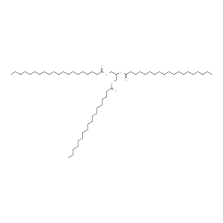 ChemSpider 2D Image | 2-(Nonadecanoyloxy)-3-(stearoyloxy)propyl icosanoate | C60H116O6