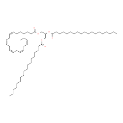 ChemSpider 2D Image | (2R)-2-(Nonadecanoyloxy)-3-(stearoyloxy)propyl (7Z,10Z,13Z,16Z,19Z)-7,10,13,16,19-docosapentaenoate | C62H110O6
