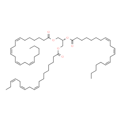 ChemSpider 2D Image | (2R)-2-[(8Z,11Z,14Z)-8,11,14-Icosatrienoyloxy]-3-[(9Z,12Z,15Z)-9,12,15-octadecatrienoyloxy]propyl (7Z,10Z,13Z,16Z)-7,10,13,16-docosatetraenoate | C63H102O6