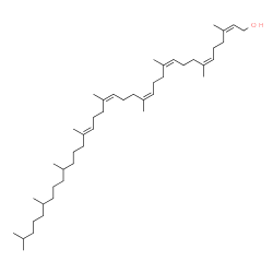 ChemSpider 2D Image | (2Z,6Z,10Z,14Z,18Z,22E)-3,7,11,15,19,23,27,31,35-Nonamethyl-2,6,10,14,18,22-hexatriacontahexaen-1-ol | C45H80O