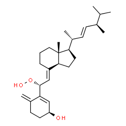 ChemSpider 2D Image | (3S,6R,7E,22E)-6-Hydroperoxy-9,10-secoergosta-4,7,10,22-tetraen-3-ol | C28H44O3