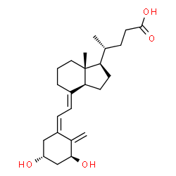 ChemSpider 2D Image | (1S,3R,5Z,7E)-1,3-Dihydroxy-9,10-secochola-5,7,10-trien-24-oic acid | C24H36O4