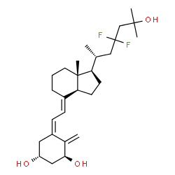 ChemSpider 2D Image | (1S,3R,5Z,7E)-23,23-Difluoro-9,10-secocholesta-5,7,10-triene-1,3,25-triol | C27H42F2O3