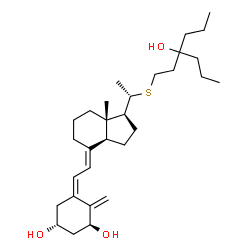 ChemSpider 2D Image | (1S,3R,5Z,7E,9xi,20S)-20-[(3-Hydroxy-3-propylhexyl)sulfanyl]-9,10-secopregna-5,7,10-triene-1,3-diol | C30H50O3S