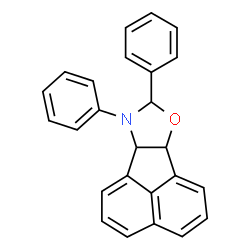 ChemSpider 2D Image | 8,9-Diphenyl-6b,8,9,9a-tetrahydroacenaphtho[1,2-d][1,3]oxazole | C25H19NO